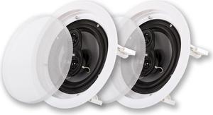 Acoustic Audio CSic63 In Ceiling 6.5" Speaker Pair 3 Way Home Theater Speakers