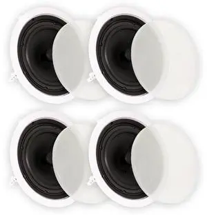 Theater Solutions TS80C In Ceiling 8" Speakers Surround Sound Home Theater 2 Pair Pack