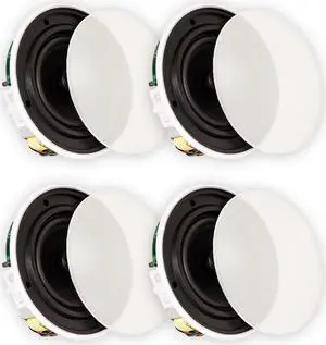 Theater Solutions TSQ670 Flush Mount 70 Volt Speakers with 6.5" Woofers In Ceiling 2 Pair Pack