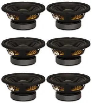6 Goldwood Sound GW-206/4 OEM 6.5" Woofers 180 Watts each 4ohm Replacement Speakers