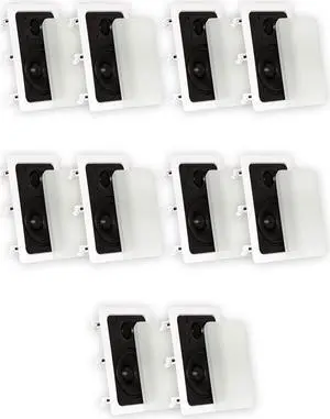 Theater Solutions TS50W In Wall Speakers Surround Sound Home Theater 5 Pair Pack