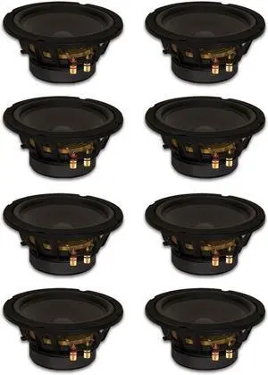 8 Goldwood Sound GW-8PC-4 Heavy Duty 4ohm 8" Woofers 330 Watts each Replacement Speakers
