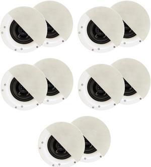 Acoustic Audio R192 Frameless In Ceiling / In Wall Speaker 5 Pair Pack 2 Way Home Theater Surround Speakers