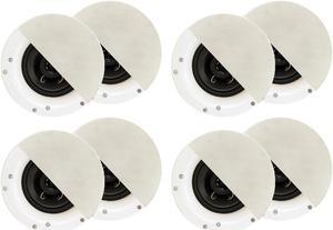 Acoustic Audio R192 Frameless In Ceiling / In Wall Speaker 4 Pair Pack 2 Way Home Theater Surround Speakers