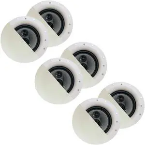 Acoustic Audio CSic84 Frameless In Ceiling 8" Speaker 3 Pair Pack 3 Way Home Theater Speakers