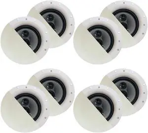 Acoustic Audio CSic84 Frameless In Ceiling 8" Speaker 4 Pair Pack 3 Way Home Theater Speakers