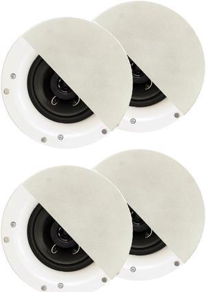Acoustic Audio R192 Frameless In Ceiling / In Wall Speaker 2 Pair Pack 2 Way Home Theater Surround Speakers