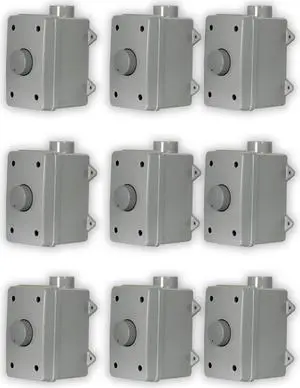 Acoustic Audio AAOVCD-G Outdoor Volume Controls Gray Weatherproof 9 Piece Set