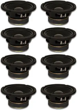 8 Goldwood Sound GW-6028 Rubber Surround 6.5" Woofers 170 Watts each 8ohm Replacement Speakers