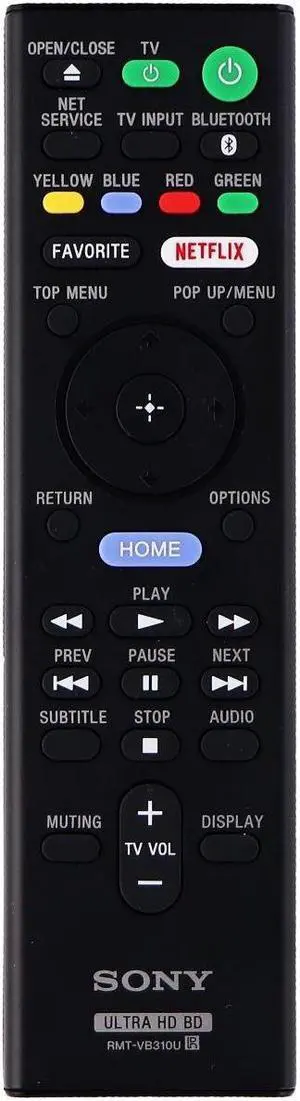 Sony Remote Control (RMT-VB310U) for Select Sony Blu-Ray Players - Black