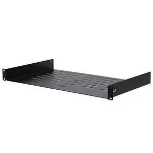 NavePoint Universal Rack Tray Vented Shelves 1U Black 10.5 Inches (270mm deep) No Lip NavePoint Universal Rack Tray Vented Shelves 1U Black 10.5 Inches (270mm deep) No Lip
