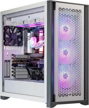 Velztorm White Aciex Gaming Desktop (Intel i9-14900K 24-Core, GeForce RTX 4090 24GB GDDR6X, 128GB DDR5, 4TB PCIe SSD + 6TB HDD, 360mmAIO, RGB Fans, 1000W PSU, Win11Pro) VELZ0064