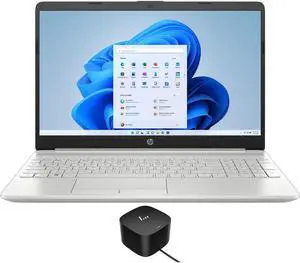 HP 15-dw4725od Home & Business Laptop (Intel i5-1235U 10-Core, 15.6" 60Hz HD (1366x768), Intel Iris Xe, 8GB RAM, 512GB SSD, Wifi, HDMI, Webcam, Bluetooth, SD Card, Win 11 Home) with 120W G4 Dock