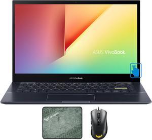 ASUS VivoBook Flip 14 Home & Business 2-in-1 Laptop (AMD Ryzen 5 5500U 6-Core, 14.0" 60Hz Touch Full HD (1920x1080), AMD Radeon, 8GB RAM, Win 11 Pro) with TUF Gaming M3 , TUF Gaming P3
