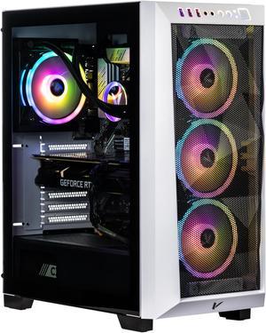Velztorm White Pilum Custom Built Gaming Desktop PC (AMD Ryzen 7 5700X 8-Core, 32GB RAM, 1TB PCIe SSD + 2TB HDD (3.5), GeForce RTX 4060, Wifi, Bluetooth, HDMI, USB 3.2, Display Port, Win 10 Home)