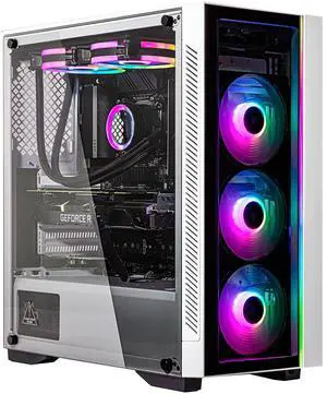 Velztorm Novux Gaming Desktop PC (Intel i5-12600K, GeForce RTX 5070, 16GB DDR5, 1TB PCIe SSD + 2TB HDD, 240mm AIO, 750W PSU, RJ-45, 1 Display Port, HDMI, Win 11 Pro)