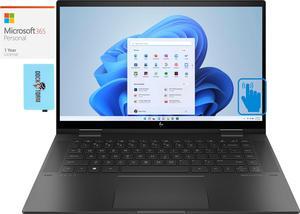HP Envy x360 15-EY0  Home & Business 2-in-1 Laptop (AMD Ryzen 7 5825U 8-Core, 15.6" 60Hz Touch Full HD (1920x1080), AMD Radeon, 32GB RAM, Win 11 Pro) with Microsoft 365 Personal , Dockztorm Hub