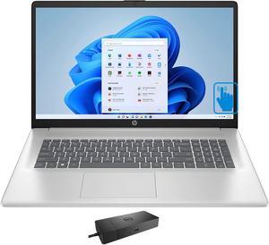 HP 17-CP3035cl Home & Business Laptop (AMD Ryzen 5 7530U 6-Core, 17.3" 60Hz Touch HD+ (1600x900), AMD Radeon, 16GB RAM, 1TB PCIe SSD, Wifi, USB 3.2, HDMI, Webcam, Win 11 Home) with WD19S 180W Dock