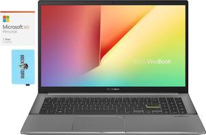 ASUS VivoBook S533EA Home & Business Laptop (Intel i7-1165G7 4-Core, 15.6" 60Hz Full HD (1920x1080), Intel Iris Xe, 8GB RAM, 512GB SSD, Win 10 Home) with Microsoft 365 Personal , Dockztorm Hub