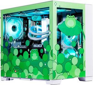 Velztorm Minty Frog Custom Built Gaming Desktop PC (AMD Ryzen 7 5700X 8-Core, 64GB RAM, 4TB PCIe SSD + 3TB HDD (3.5), Radeon RX 6600 XT, Wifi, Bluetooth, HDMI, USB 3.2, Display Port, Win 10 Pro)