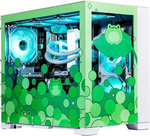 Velztorm Minty Frog Green Limited Edition Gaming PC (AMD Ryzen 7 5700X 8-Core, 64GB DDR4, 2TB PCIe SSD + 6TB HDD (3.5), GeForce RTX 3070, WiFi 5, BT 5, Liquid Cooled 240mm, 850W, Win 10 Pro)