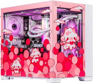 Velztorm Bubble Cow Pink Limited Edition Gaming PC AMD Ryzen 7 5700X 8Core GeForce RTX 3080 WiFi 5 BT 5 Liquid Cooled 240mm 850W