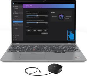 Lenovo T16 Gen 2 Home & Business Laptop (Intel i7-1355U 10-Core, 16.0" 60 Hz Touch Wide UXGA (1920x1200), Intel UHD, 16GB DDR5 5200MHz RAM, 512GB SSD, Win 11 Pro) with G2 Universal Dock