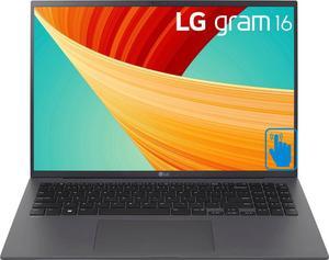 LG gram 16 Touchscreen Laptop 160 WQXGA IPS Intel Evo Platform 12Core Intel i71360P 16GB LPDDR5 1TB SSD Backlit KYB 2 Thunderbolt 4 WiFi 6E HD Webcam Win 11 Pro