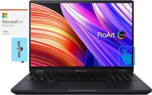 ASUS ProArt Studiobook 16 Workstation Laptop (Intel i9-13980HX 24-Core, 16.0" 120 Hz Touch 3.2K (3200x2000), GeForce RTX 4070, Win 11 Pro) with Microsoft 365 Personal , Dockztorm Hub
