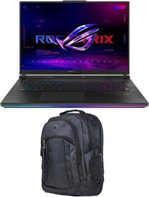 ASUS ROG Strix SCAR 18 Gaming Laptop (Intel i9-14900HX 24-Core, 18" 240 Hz Wide QXGA (2560x1600), GeForce RTX 4080, 32GB DDR5 5600MHz RAM, 2x1TB PCIe SSD RAID 0  (2TB), Win 11 Pro) with 1680D Backpack