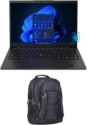 Lenovo ThinkPad X1 Carbon Gen 11 Home & Business Laptop (Intel i7-1355U 10-Core, 14.0" 60 Hz Touch Wide UXGA (1920x1200), Intel Iris Xe, 16GB LPDDR5 6400MHz RAM, Win 11 Pro) with 1680D Backpack