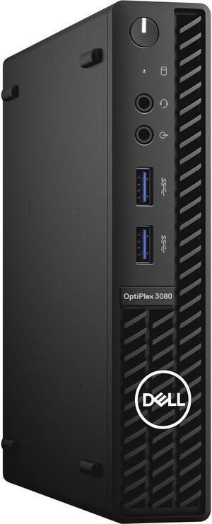 Dell OptiPlex 3080 Micro Form Factor Business Desktop (6-Core Intel i5-10500T, 8GB RAM, 128GB PCIe SSD + 500GB HDD (2.5), Intel UHD 630, RJ-45, HDMI, DP, WiFi, BT, Wired KB&M, Win 10 Pro)