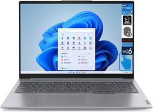 Lenovo ThinkBook 16 Gen 6 Home & Business Laptop (Intel i7-1355U 10-Core, 64GB DDR5 5200MHz RAM, 1TB PCIe SSD, Intel Iris Xe, 16.0" 60 Hz Touch Wide UXGA (1920x1200), Fingerprint, Win 11 Pro)