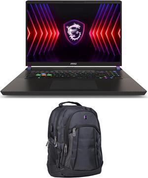 MSI Vector 17 HX Gaming & Entertainment Laptop (Intel i9-14900HX 24-Core, 17.0" 240 Hz Wide QXGA (2560x1600), GeForce RTX 4070, 32GB DDR5 5600MHz RAM, Win 11 Pro) with 1680D Backpack