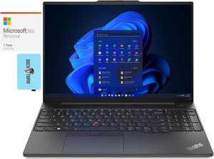 Lenovo ThinkPad E16 Gen 1 Home & Business Laptop (Intel i5-1335U 10-Core, 16.0" 60 Hz Wide UXGA (1920x1200), Intel Iris Xe, 16GB RAM, Win 10 Pro) with Microsoft 365 Personal , Dockztorm Hub