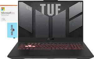 ASUS TUF Gaming A15 Gaming Laptop (AMD Ryzen 9 7940HS 8-Core, 15.6" 144 Hz Full HD (1920x1080), GeForce RTX 4070, 32GB DDR5 4800MHz RAM, Win 11 Home) with Microsoft 365 Personal , Dockztorm Hub ASUS TUF Gaming A15 Gaming Laptop (AMD Ryzen 9 7940HS 8-Core, 15.6" 144 Hz Full HD (1920x1080), GeForce RTX 4070, 32GB DDR5 4800MHz RAM, Win 11 Home) with Microsoft 365 Personal , Dockztorm Hub