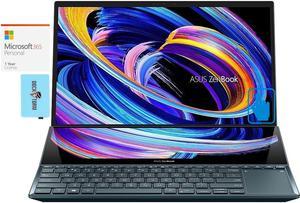 ASUS ZenBook Pro Duo Gaming & Entertainment Laptop (Intel i9-12900H 14-Core, 15.6" 60 Hz Touch Full HD (1920x1080), GeForce RTX 3060, Win 11 Pro) with Microsoft 365 Personal , Dockztorm Hub