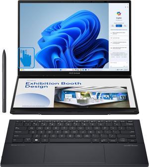 ASUS Zenbook DUO UX8406 Business 2-in-1 Laptop 14.0" Touchscreen OLED 2.8K Display (Intel Ultra 9-185H, 32GB LPDDR5X, 1TB PCIe SSD, Active Pen, Backlit KB, 2 Thunderbolt 4, Win 11 Pro) (Renewed)