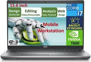 Dell Precision 3571 Laptop (Intel i7-12800H 14-Core, 64GB DDR5 4800MHz RAM, 1TB PCIe SSD, NVIDIA T600, 15.6" 60 Hz Full HD (1920x1080), Wifi, Bluetooth, Backlit KB, Webcam, Win 10 Pro) (Renewed)