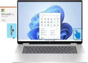 HP Envy x360 Business 2-in-1 Laptop (Intel Ultra 5-125U 12-Core, 16.0" 60 Hz Touch Wide UXGA (1920x1200), Intel Graphics, Win 11 Home) with Microsoft 365 Personal , Dockztorm Hub