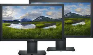 DELL E2020H E2020H 20" Monitor: 60Hz Refresh Rate, 5 ms response time, HD+ (1600x900) LED Backlit, Anti-glare Screen, VESA Compatible- Ideal for Home & Business Use, Pack-2