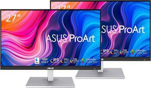 ASUS PA278CV 27" Monitor: 75Hz Refresh Rate, 5 ms response time, Quad HD (2560x1440) IPS, Anti-glare Screen, VESA Compatible- Ideal for Home & Business Use, Pack-2