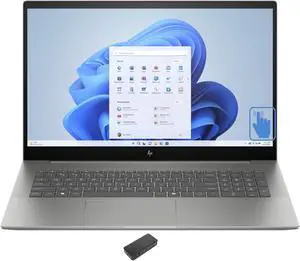 HP Envy Home & Business Laptop (Intel Core Ultra 7 155U 12-Core, 17.3" 60 Hz Touch Full HD (1920x1080), NVIDIA GeForce RTX 3050, 32GB DDR5 5600MHz RAM, 1TB SSD, Win 11 Home) with USB-C Dock