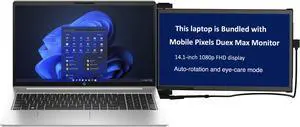 HP ProBook 455 G10 Home & Business Laptop (AMD Ryzen 7 7730U 8-Core, 15.6" 60 Hz Full HD (1920x1080), AMD Radeon, 64GB RAM, 2TB PCIe SSD, Backlit KB, Wifi, Win 11 Pro) with Duex Max DS Monitor