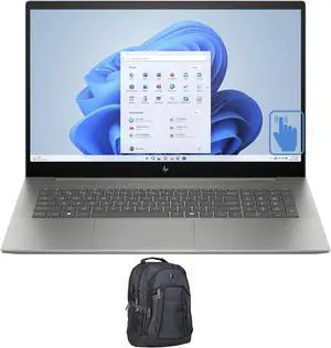 HP 17t-cw100 Home & Entertainment Laptop (Intel Core Ultra 7 155U 12-Core, 17.3" 60 Hz Touch Full HD (1920x1080), GeForce RTX 3050, 16GB DDR5 5600MHz RAM, Win 11 Home) with Premium Backpack