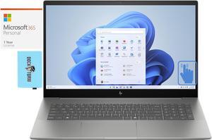 HP 17t-cw100 Home & Entertainment Laptop (Intel Core Ultra 7 155U 12-Core, 17.3" 60 Hz Touch Full HD (1920x1080), GeForce RTX 3050, Win 11 Home) with Microsoft 365 Personal , Dockztorm Hub