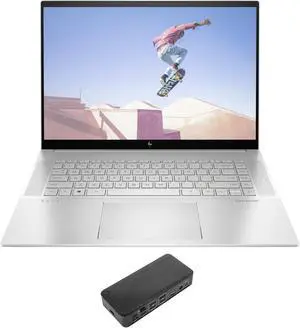 HP Envy 16t-h1000 Home & Business Laptop (Intel i7-13700H 14-Core, 16.0" 120 Hz Wide QXGA (2560x1600), Intel Arc A370M, 16GB DDR5 5200MHz RAM, 2x512GB PCIe SSD (1TB), Win 11 Home) with USB-C Dock