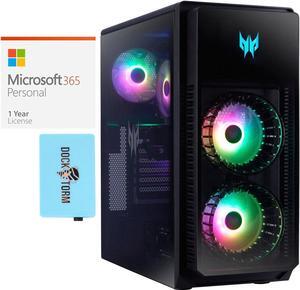 Acer Predator Orion 5000 Gaming Desktop PC (Intel i7-14700F 20-Core, GeForce RTX 4070 SUPER 12GB, 32GB DDR5 4400MHz RAM, Win 11 Pro) with Microsoft 365 Personal , Dockztorm Hub