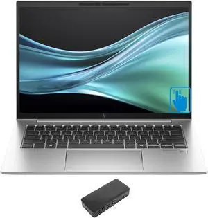 HP 840 G11 Home & Business Laptop (Intel Core Ultra 7 155U 12-Core, 14.0" 60 Hz Touch Wide UXGA (1920x1200), Intel Graphics, 16GB DDR5 5600MHz RAM, 512GB SSD, Backlit KB, Wifi, ) with USB-C Dock