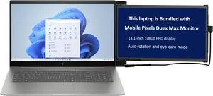 HP Envy 17t-cw100 Home & Business Laptop (Intel Ultra 7-155H 16-Core, 17.3" 60 Hz 4K Ultra HD (3840x2160), Intel Arc, 16GB DDR5 5600MHz RAM, 512GB SSD, Backlit KB, Wifi, Webcam, Win 11 Home)